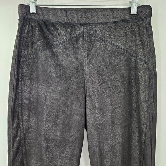 Free People Midnight Black Vegan Suede Leggings Women’s Size M High Rise Party - Picture 4 of 10